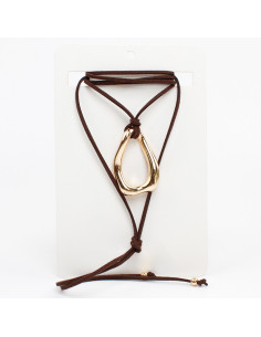 Collar de Gamuza Golden Twist