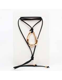 Collar de Gamuza Golden Twist