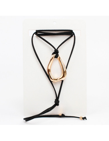 Collar de Gamuza Golden Twist