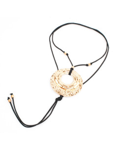 Collar de Gamuza Golden Plate