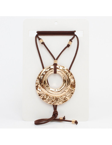 Collar de Gamuza Golden Plate