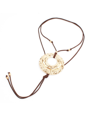 Collar de Gamuza Golden Plate