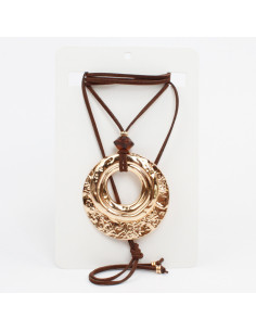 Collar de Gamuza Textured Circle