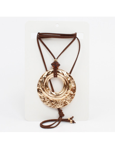 Collar de Gamuza Textured Circle