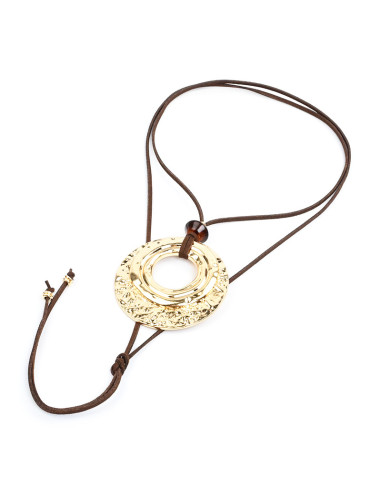 Collar de Gamuza Textured Circle