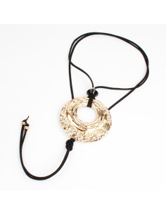 Collar de Gamuza Textured Circle