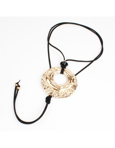 Collar de Gamuza Textured Circle