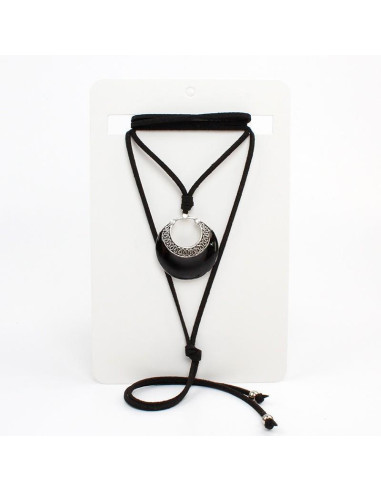 Collar de Gamuza Black Boho