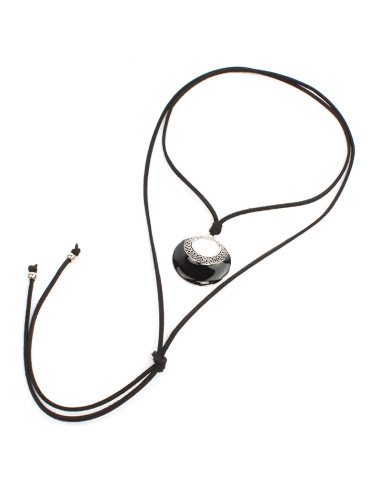 Collar de Gamuza Black Boho