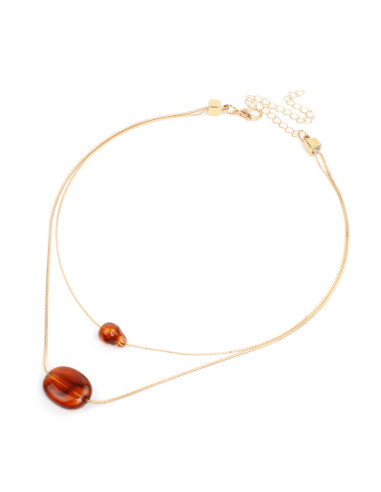 Collar de Cadenas Gold Caramel