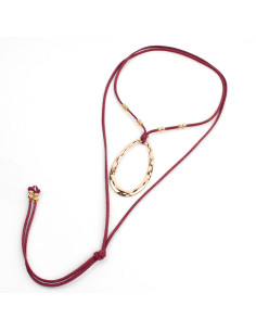 Collar de Gamuza Oval Gold