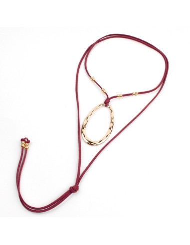 Collar de Gamuza Oval Gold