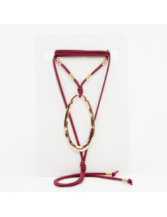 Collar de Gamuza Oval Gold