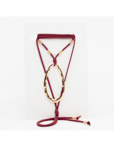 Collar de Gamuza Oval Gold