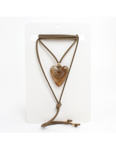 Collar de Gamuza Marbled Heart