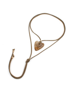 Collar de Gamuza Marbled Heart