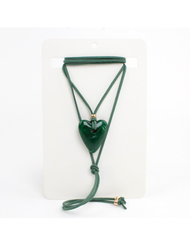 Collar de Gamuza Marbled Heart