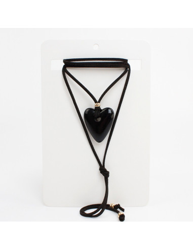 Collar de Gamuza Marbled Heart