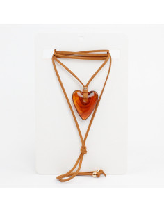 Collar de Gamuza Marbled Heart