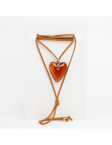 Collar de Gamuza Marbled Heart