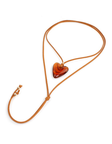 Collar de Gamuza Marbled Heart