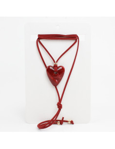 Collar de Gamuza Marbled Heart