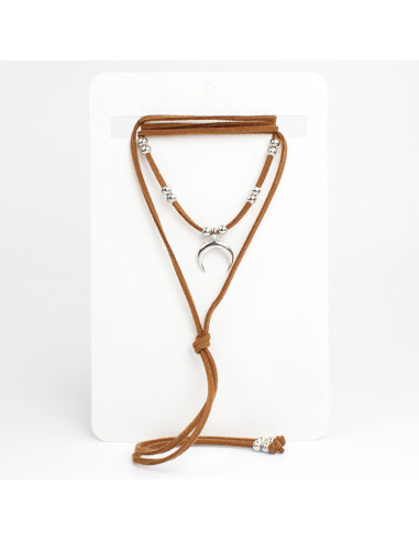 Collar de Gamuza Inverted Moon