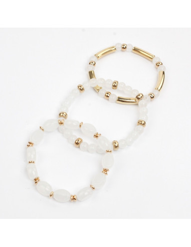 Set x3 Pulseras Elásticas Crystal Pills