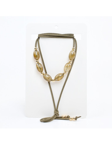 Collar de Gamuza Oval Colors