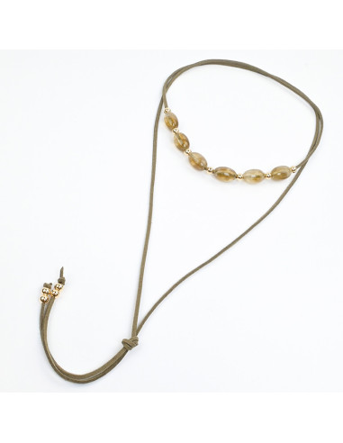 Collar de Gamuza Oval Colors