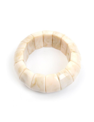 Pulsera Elástica White Marble