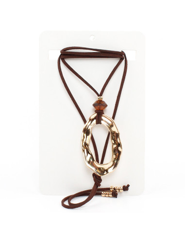 Collar de Gamuza Gold Caramel