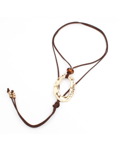 Collar de Gamuza Gold Caramel