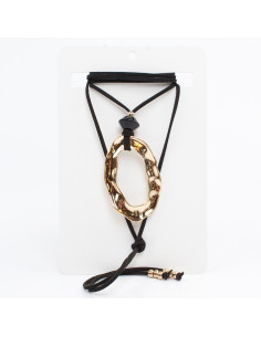 Collar de Gamuza Gold Caramel