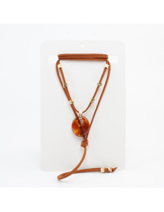 Collar de Gamuza Organic Amber