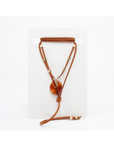 Collar de Gamuza Organic Amber
