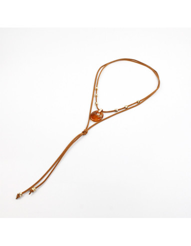 Collar de Gamuza Organic Amber