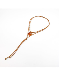 Collar de Gamuza Organic Amber