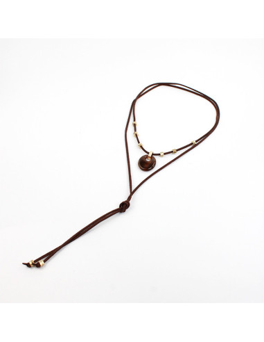 Collar de Gamuza Organic Amber