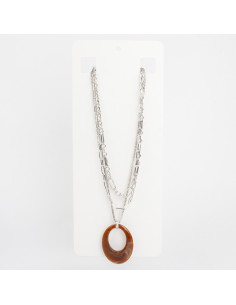 Collar de Cadena Marbled Oval