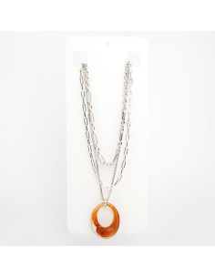 Collar de Cadena Marbled Oval