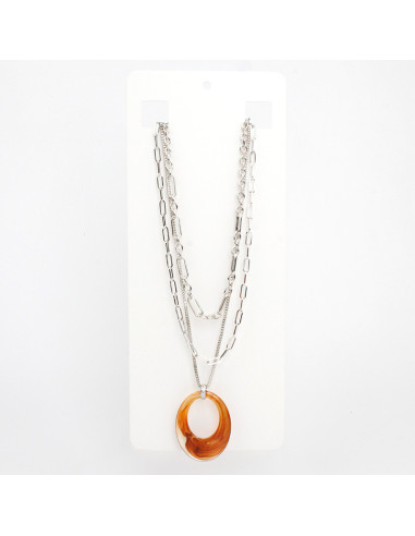 Collar de Cadena Marbled Oval