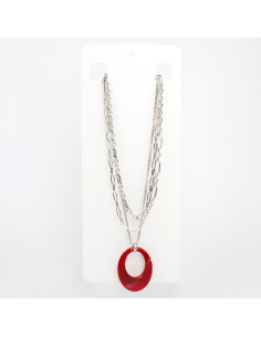 Collar de Cadena Marbled Oval