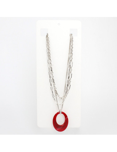 Collar de Cadena Marbled Oval