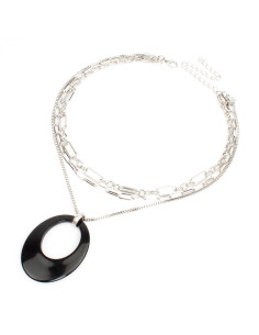 Collar de Cadena Marbled Oval