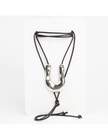 Collar de Cordón U Form Silver