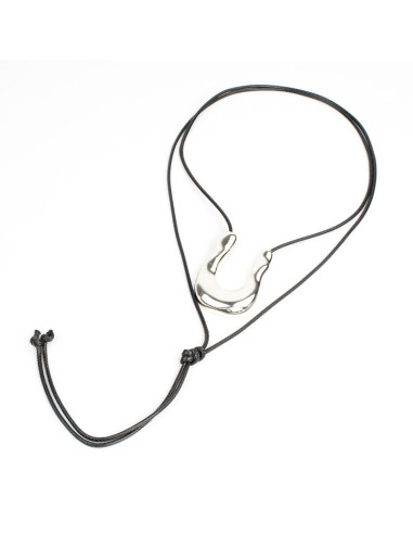 Collar de Cordón U Form Silver