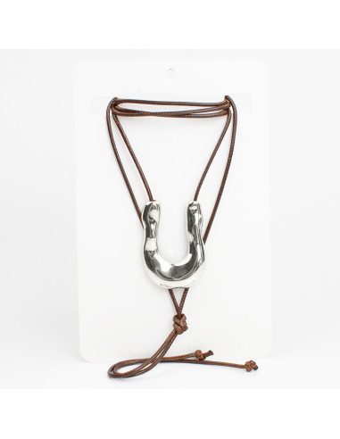 Collar de Cordón U Form Silver