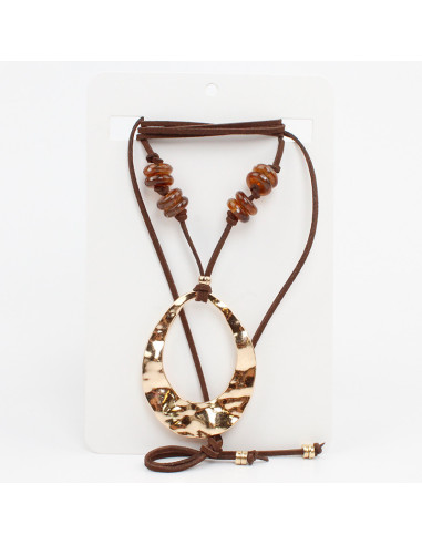 Collar de Gamuza Dropped Gold