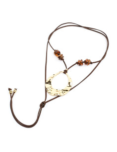 Collar de Gamuza Dropped Gold